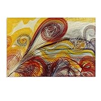 British Artist And Spiritualist Georgiana Houghton Abstract Painting Art Poster 2 Canvas Wall Art Poster Print Picture Paintings for Living Room Bedroom Office Decoration, Canvas Poster Art Gift for F