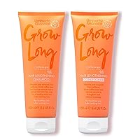 Umberto Giannini Grow Long Shampoo & Conditioner Duo, Vegan & Cruelty Free Root Stimulating Shampoo & Hair Lengthening Conditioner Bundle, 2 Pack