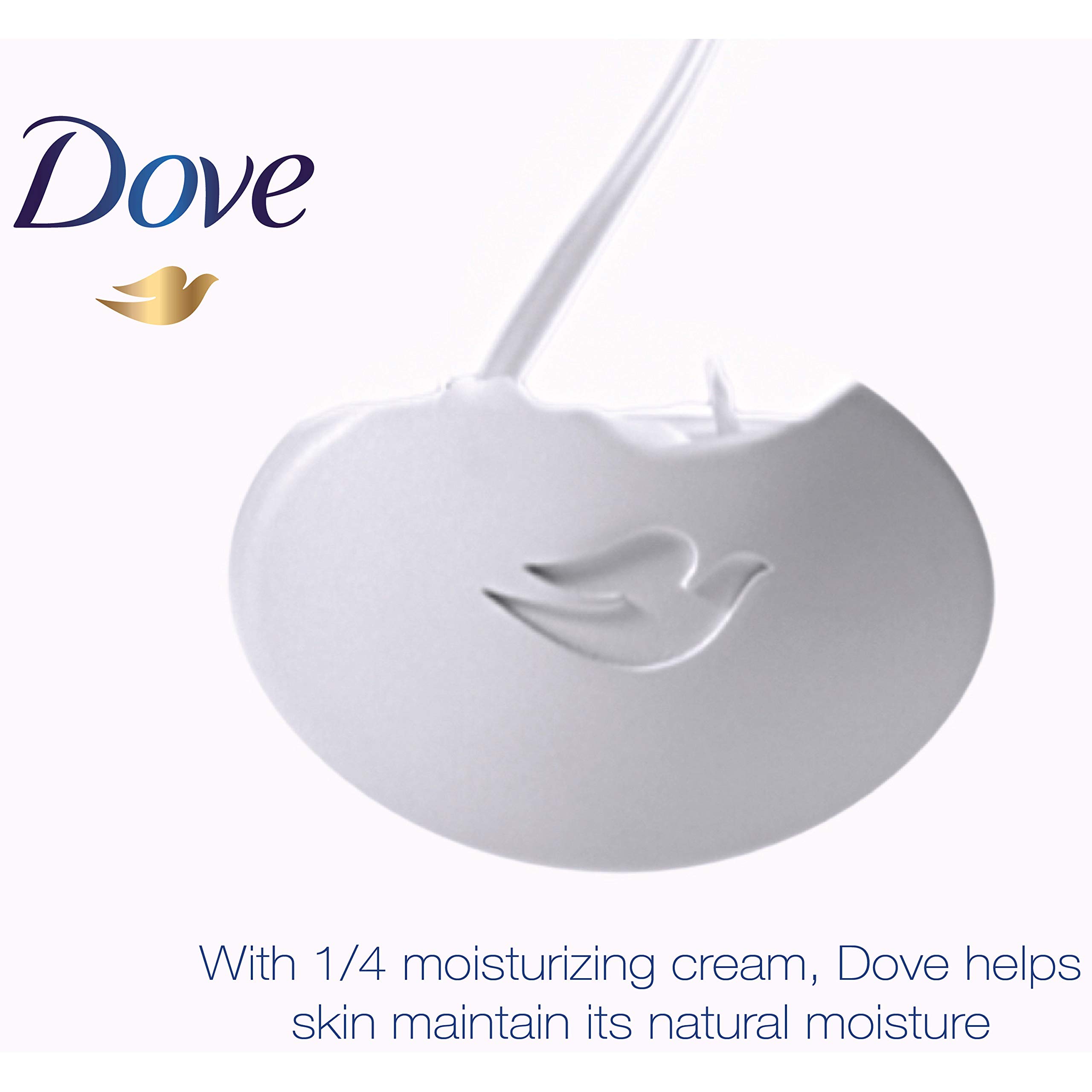 Dove Beauty Bar More Moisturizing than Bar Soap White Effectively Washes Away Bacteria, Nourishes Your Skin 3.75 oz 20 Bars