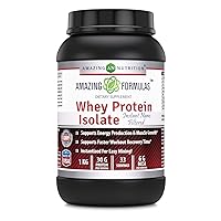 Amazing Formulas Whey Protein Isolate Powder | Unflavored | 30 G Protein Per Serving | Non-GMO | Gluten-Free | Made in USA