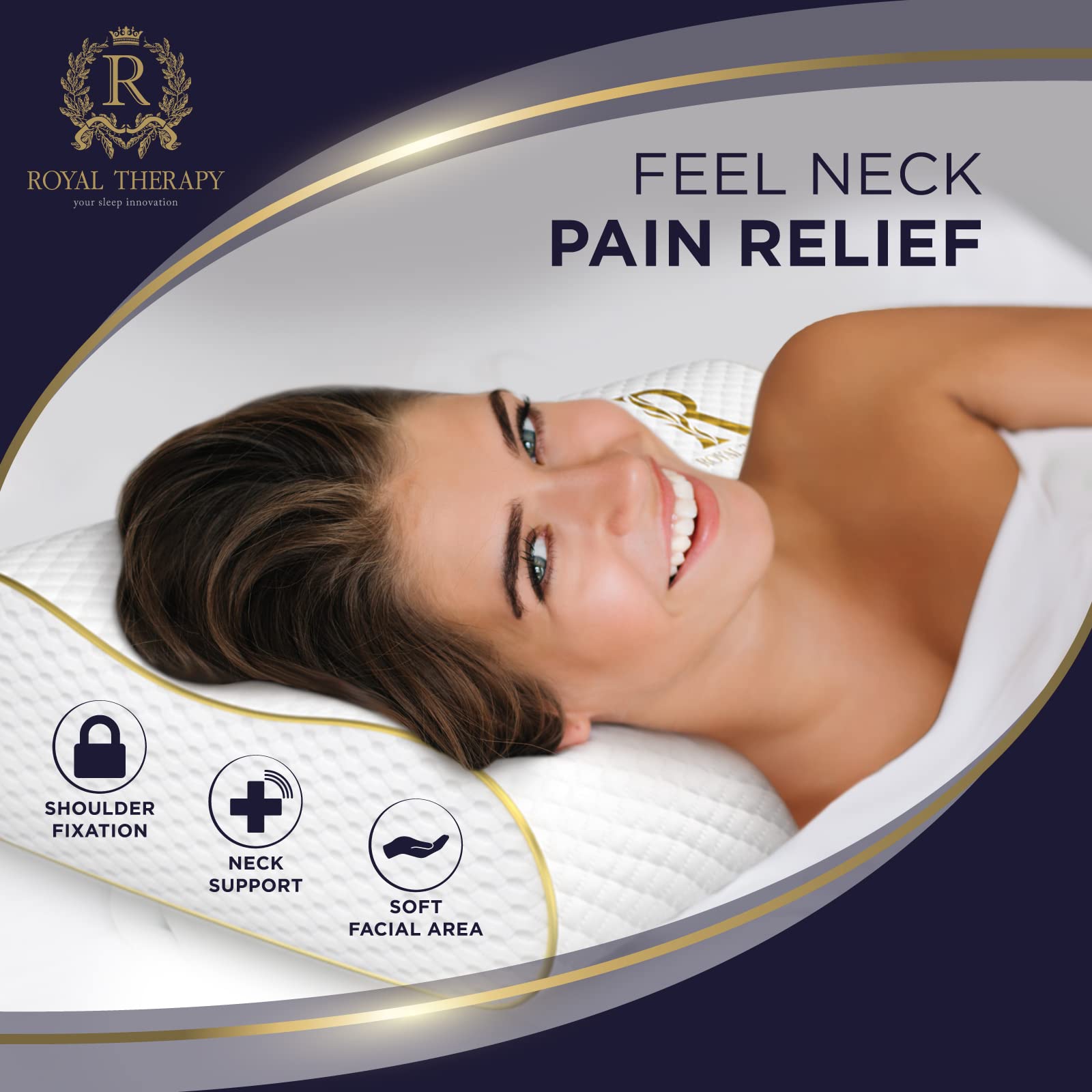 Memory Foam Pillow, Cervical Pillow, King Contour Pillow, Side Sleeper Pillow, Orthopedic Pillow, Neck Support Pillow, Pillow for Neck Pain, Pillow for Side Sleepers, CertiPUR-US
