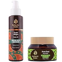 Organic Body Oil With Oudh Mogra And Face Moisturizer With SPF With Rose Eladi, Natural Ayurveda Products Suitable For All Skin Types, For Women And Men