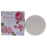 3 Rose Perfumed Bar Soap - Enriched With All Natural Ingredients And Aromatic Fragrances - Cleanses And Moisturizes Skin - Long Lasting And Creates A Rich, Creamy Lather - 3.5 Oz