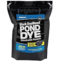 Airmax Black DyeMond Pond Dye Packets Natural Water Colorant for Ponds, Beneficial UV Blocking Color Concentrate, Fish, Bird & Animal Safe, 16 Packet