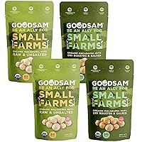 Organic Macadamia Nuts, NON GMO, Direct trade, Vegan, Gluten free, Keto friendly, Regenerative Farming - 4 Pack Bundle (2 Roasted and 2 Raw)