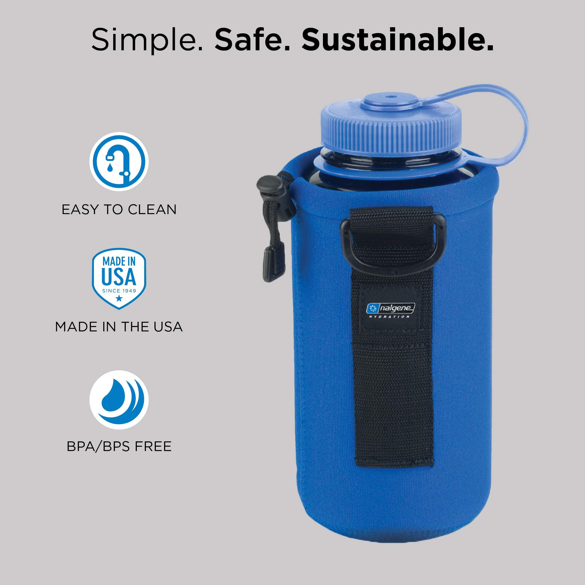 Nalgene Bottle Sleeve - Neoprene Water Bottle Sleeve - Prevents Condensation, Insulates Beverages Bottle Holder Sleeve - Designed for 24 oz Bottle - Teal