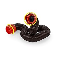 Camco RhinoFLEX RV 5ft Sewer Hose Extension Kit with Swivel Fitting - 39765 , Black