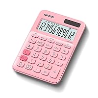 Casio MW-C20C-PK-N Colorful Calculator, 12-Digit Mini Just Type Pale Pink