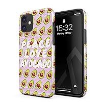 Compatible with iPhone 11 Case Peace Love Avocado Holy Guacamole Addict Taco Avocado Queen s Heavy Duty Shockproof Dual Layer Hard Shell + Silicone Protective Cover