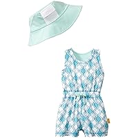 Masala Racer Yoga Romper 2 Piece Set (Baby) - Turquoise-3-6 Months