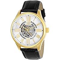 Invicta Men's 'Vintage' Automatic Stainless Steel and Leather Casual Watch, Color:Black (Model: 22568)