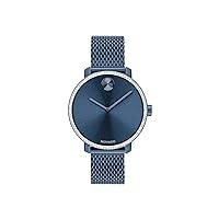Movado Bold Shimmer Women's Swiss Qtz Chrono Stainless Steel and Mesh Bracelet Casual Watch, Color: Blue (Model: 3600780)