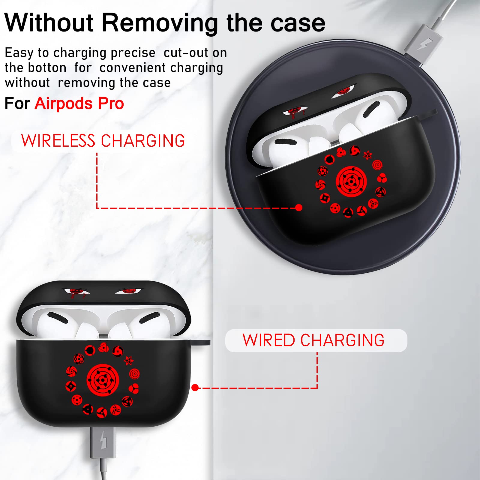 Anime Airpod Pro Case Anime Cover Compatiable with AirPods 3/AirPods Pro  Full Protective Durable Shockproof and Anti-Fall with Key Chain :  Amazon.in: Electronics