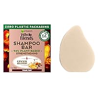 Whole Blends Strengthening Shampoo Bar for Weak Hair, Ginger Recovery, 2 Oz, 1 Count (Packaging May Vary)