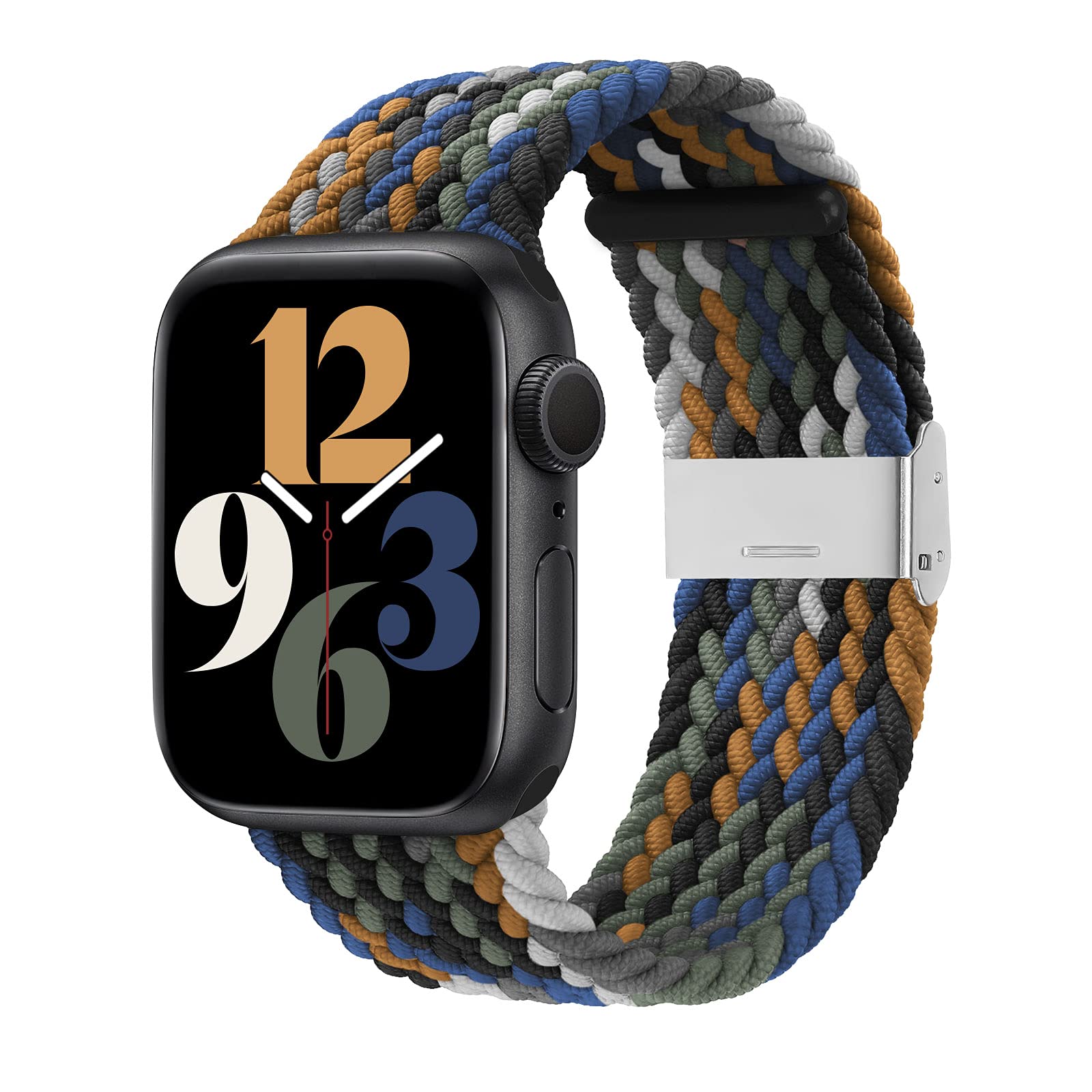 Bandiction Compatible with Apple Watch Series 3 38mm Series 5 38mm 40mm 41mm 42mm 44mm 45mm 49mm, Soft Silicone Sport Replacement Strap Compatible