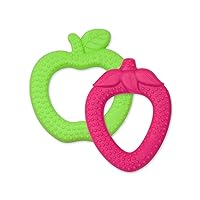 green sprouts Fruit Teether Made from Silicone (2pk) | Soothes Gums & Promotes Healthy Oral Development | Soft, Flexible Silicone eases Pain, Easy to Hold, Gum, & chew, Dishwasher Safe