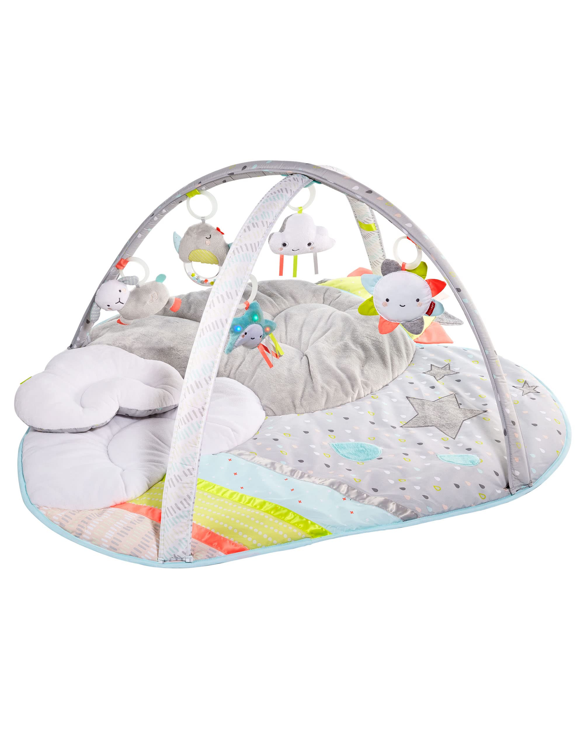 Skip Hop Baby Play Gym and Infant Playmat, Silver Lining Cloud, Grey & Baby Stroller Toy, Silver Lining Cloud Jitter, Cloud