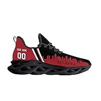Custom Football Flex Control Eva Sneakers Personalized Name&Number Football Sports Fans Slip-on Shoes Gifts for Men Women
