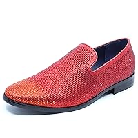 Men's Vintage Rhinestone Designer Classic Smoking Dress Tuxedo Loafers Slip On Shoes SM-29