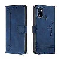 Protective Flip Cases Compatible with OnePlus Nord 100 4G Wallet Case ,Shockproof TPU Protective Case,PU Leather Phone Case Magnetic Flip Folio Leather Case Card Holders Case Cover ( Color : Blue )