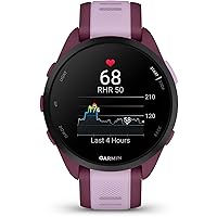 Forerunner 165 Music, Running Smartwatch, Colorful AMOLED Display, Training Metrics and Recovery Insights, Music on Your Wrist, Berry