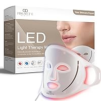 LED Light Therapy Mask | Silicone LED Face Mask | Anti-Aging & Anti-Blemish | Reduce Fine Lines & Wrinkles | For All SkinTypes | Spa & Home Use