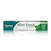 Himalaya Mint Fresh Gel Toothpaste, Fluoride Free to Reduce Plaque & Brighten Teeth, 6.17 oz