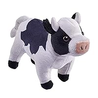 Wild Republic Pocketkins Eco Cow, Stuffed Animal, 5 Inches, Plush Toy, Made from Recycled Materials, Eco Friendly