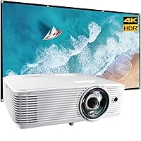 Optoma GT1080HDR Short Throw 4K UHD HDR Blur-Busting Gaming Projector, 3,800 Lumens Bundle with Minolta 120