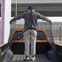 Highly Elastic Cargo Net, Simple Truck Bed Cargo Mesh Organizer, Suitable for Daily Light Loads of Trucks, 4'x4' Stretches to 7'x7'