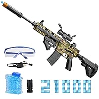 Electric Gel-Ball Blaster(39.2 in-3.5lb), Full and Semi Splatter Ball Blaster Long-Range Shooting 100+ feet with 21000 Water Beads and Goggles, Automatic Splat R Toy Blaster for Kids and Adult