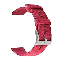 Canvas Quick Release Watch Band Straps - Choose Color & Width - 18mm, 20mm, 22mm