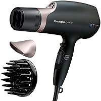 Panasonic Nanoe Salon Hair Dryer with Quick-Dry Oscillating Nozzle, Diffuser Attachment for Curly, Wavy Hair, 3-Speed Heat Setting for Easy Styling & Healthy Hair, EH-ANA6HN (Black/Pink Gold)