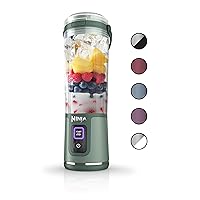 Ninja BC151EM Blast Portable Blender, Cordless, 18oz. Vessel, Personal Blender-for Shakes & Smoothies, BPA Free, Leakproof-Lid & Sip Spout, USB-C Rechargeable, Dishwasher Safe Parts, Forest Green