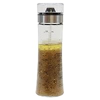 Tablecraft Salad Dressing Shaker, Glass with Plastic & Metal Pour Spout Top, Clear