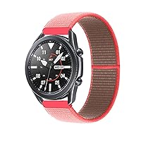 20 22mm Watch Band for Gear S3 Frontier Strap Watch 3 45mm 41mm 46 Active 2 44mm 40mm Nylon for Huawei Watch Gt2e/2 Strap 42 (Color : Neon Pink 53, Size : 20mm)