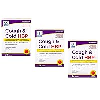 Quality Choice Cough & Cold HBP, High Blood Pressure Cough and Cold Relief Tablets, 24ct - Pack of 3