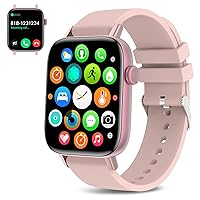 1.90'' with Smart Watch(Answer/Make Calls),Smart Fitness Tracker Watches for Android/iOS Phones,Bluetooth Call and Text Message/Sleep Monitor/Heart Rate/Step Counter Android Smartwatch for Women Men