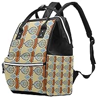 Paisley Flower Texture Diaper Bag Backpack Baby Nappy Changing Bags Multi Function Large Capacity Travel Bag
