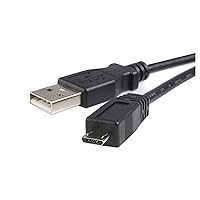 StarTech.com 6ft Micro USB Cable - A to Micro B - 6ft USB to Micro b - 6ft USB to Micro Cable - 6ft Micro USB Cable (UUSBHAUB6), Black