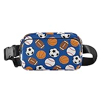 Sports Football Baseball Basketball Soccer Belt Bag for Women Men Water Proof Fashion Waist Packs with Adjustable Shoulder Tear Resistant Fashion Waist Packs for Cycling