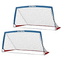 RUNBOW 6x4ft 4x3ft Portable Kids Soccer Goal for Backyard Practice Soccer Net with Carry Bag