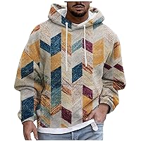 Hoodies For Men Big And Tall Retro Graphic Hoodie 2023 Fall Men Long Sleeve Sweatshirt Hooded Pullover With Pocket