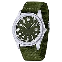 Tiong Men's Watches | Outdoor Sports Quartz Watch with Date | Military Watches with Mesh Strap