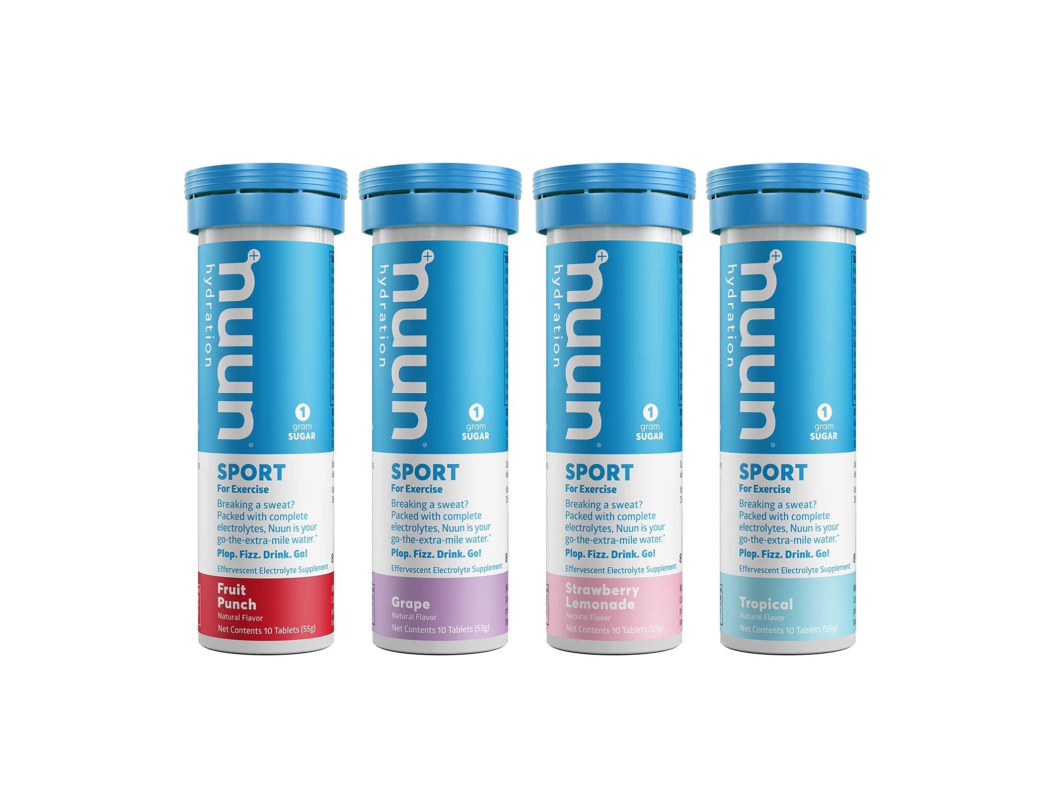 Nuun Sport: Electrolyte Drink Tablets, Juice Box Mixed Box, 4 Tubes (40 Servings), 10 Count (Pack of 4)