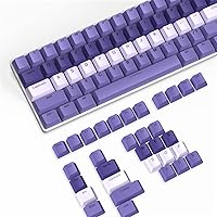 ABS Keycaps 112 Keys OEM Profile Double-Shot Full Keycap Set ANSI ISO Layout for Mechanical Keyboard, Compatible with MX Switches Cherry/Gateron/Kailh/Akko Switch (Dark Violet Gradient, Only Keycaps)