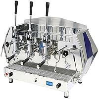 La Pavoni DIA 3L-B 3-Group Diamante Lever Espresso Coffee Machine, Sapphire Blue, 22.5L Boiler Water Capacity, Lever Piston Operation, 1 Hot Water Tap
