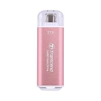 Transcend TS2TESD300P 2TB External, Portable, USB Type-C Solid State Drive, with Speeds up to 1,050MB/s