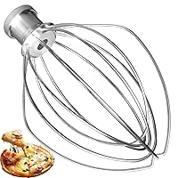 K5AWW Replacement Wire Whip for 5 Quart Lift Bowl 6-Wire Whip Attachment for Kitchenaid mixer