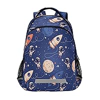 MNSRUU Rocket Backpacks for School Elementary,Kid Bookbags Space Theme Toddler Backpack,1